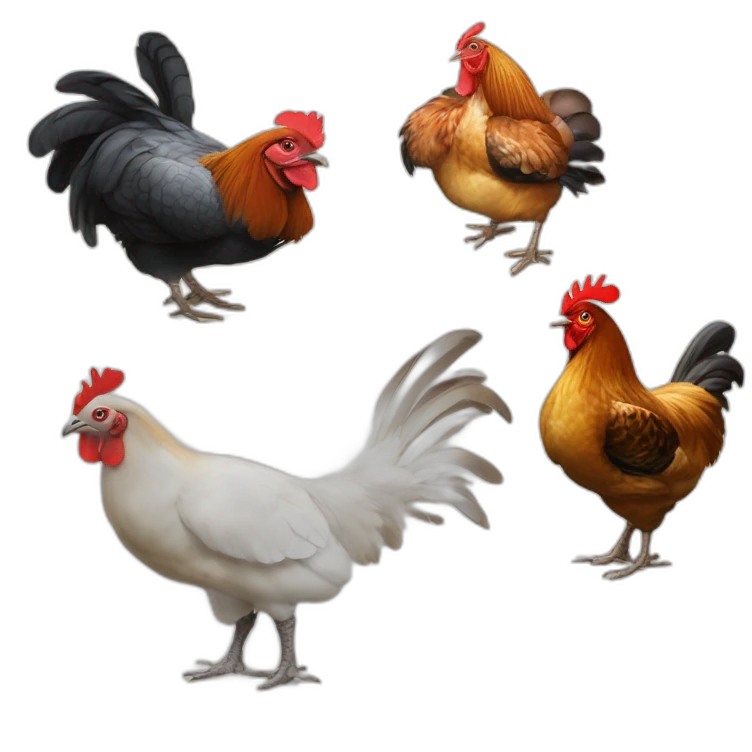 macron avec tortue plus poussin avec poule avec coq pluspapi emoji
