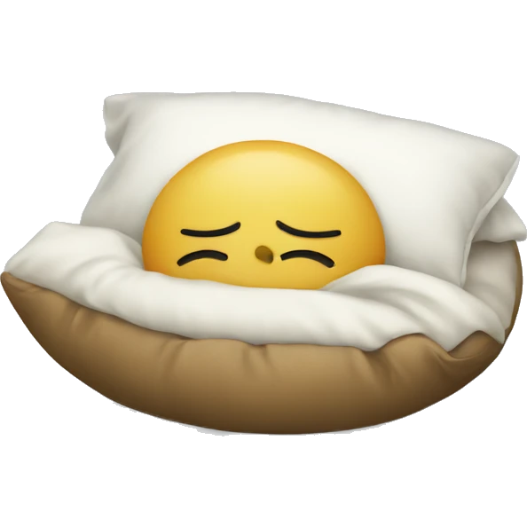 A sleepy emoji with a pillow  emoji