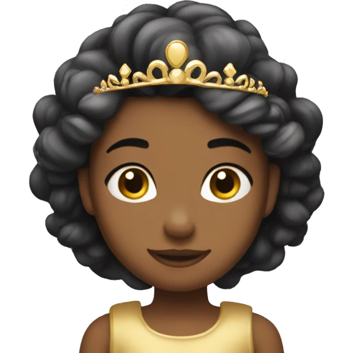 dainty gold tiara princess emoji