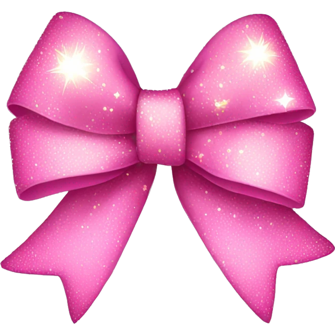 pink bow with sparkles  emoji