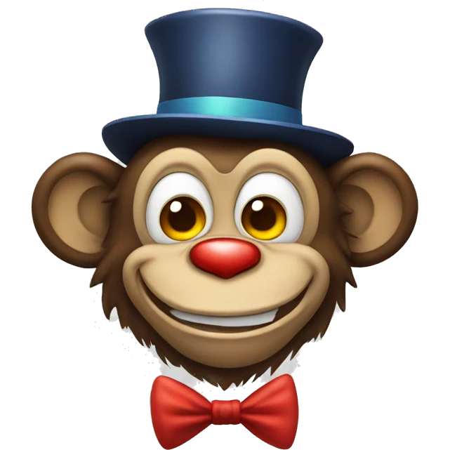 Monkey dressed like a clown  emoji