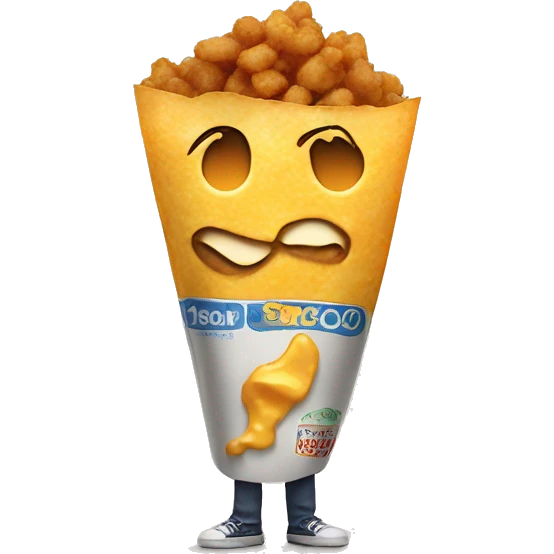 tatertots with nacho cheese emoji