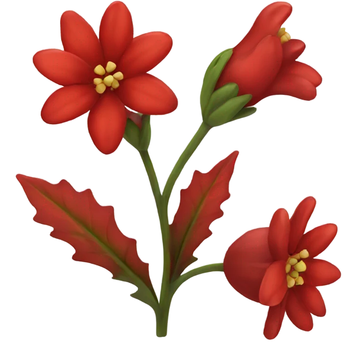 Red Christmas flower emoji