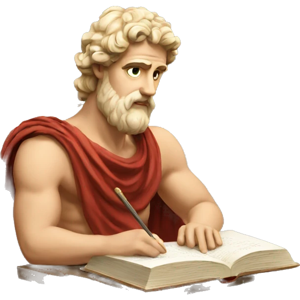 Greek god studying emoji
