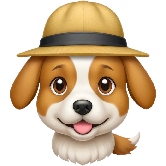 Dog wearing a hat emoji
