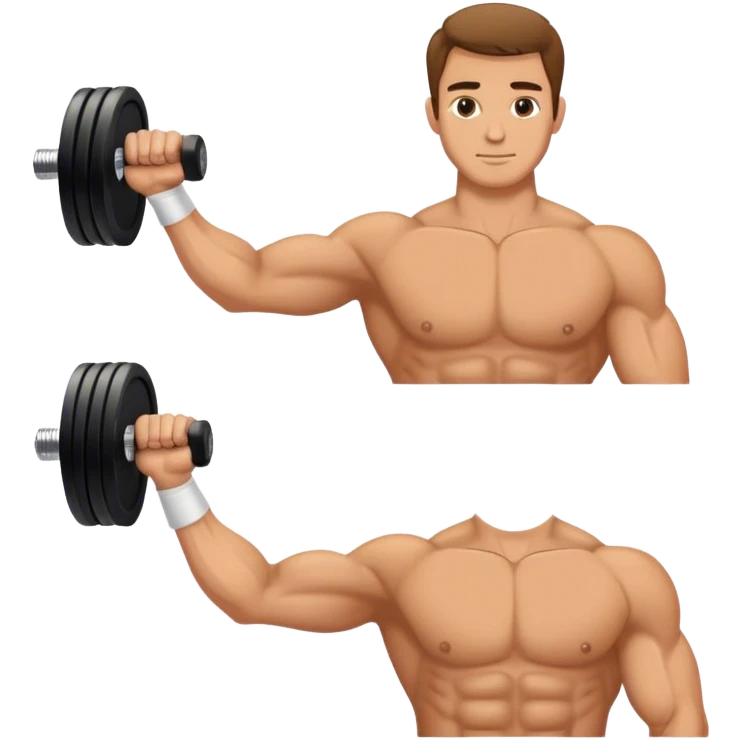 man weighted wrist curl emoji