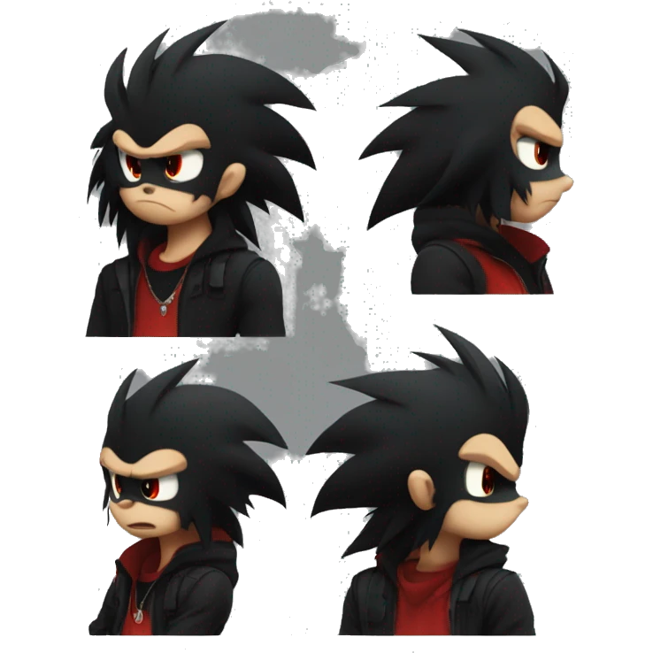 Shadow the hedgehog being emo emoji