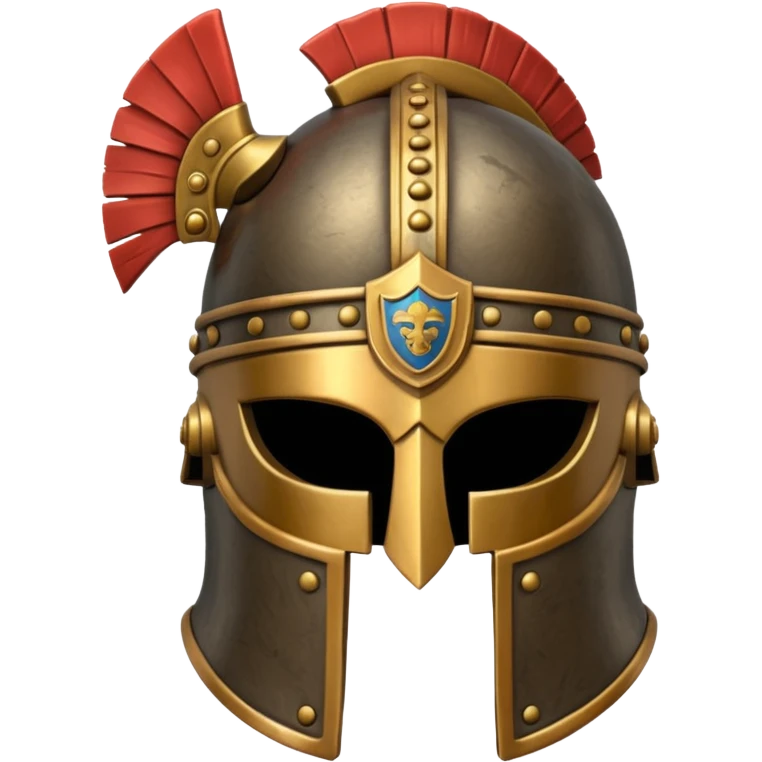 An emoji of an ancient Roman gladiator's helmet with a crest. emoji