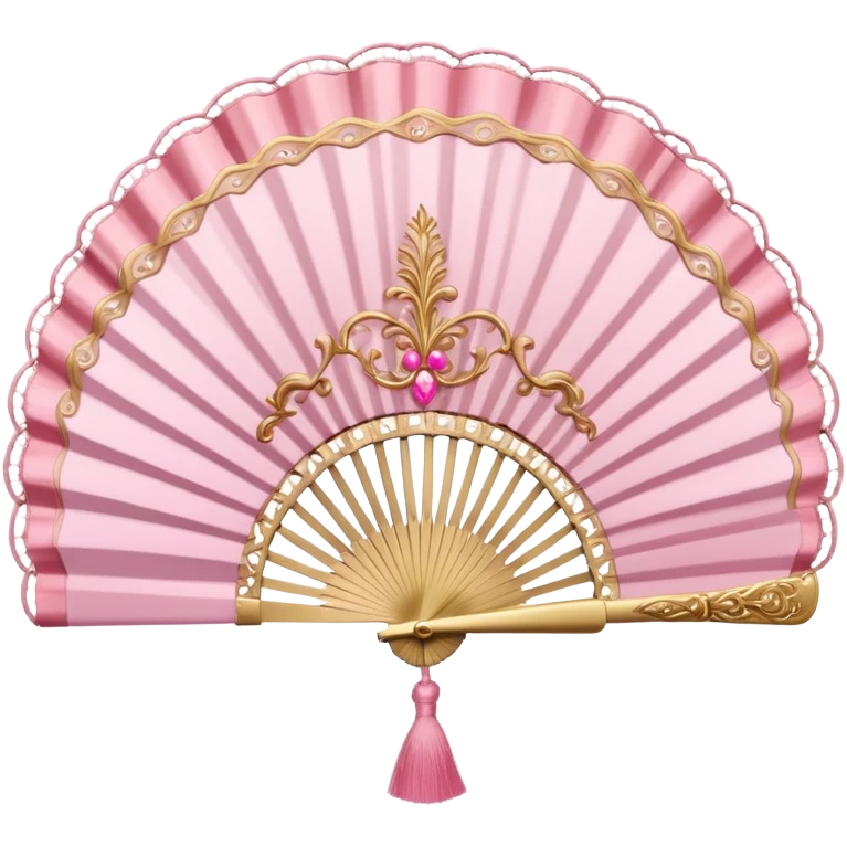rococo pink fan emoji