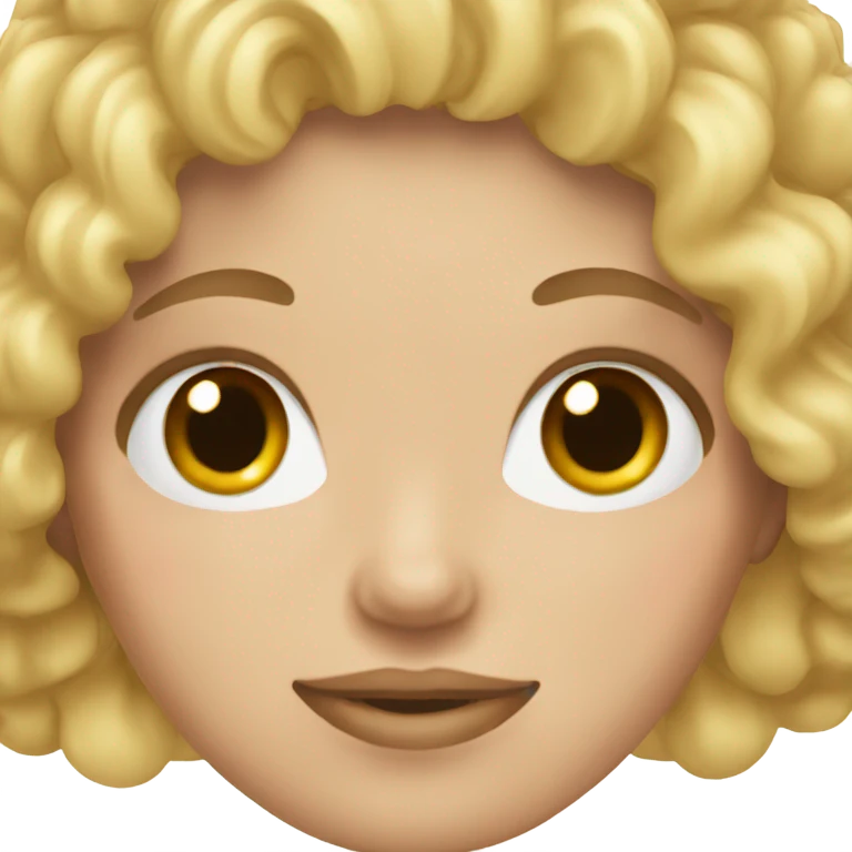White Girl with blonde curly hair emoji