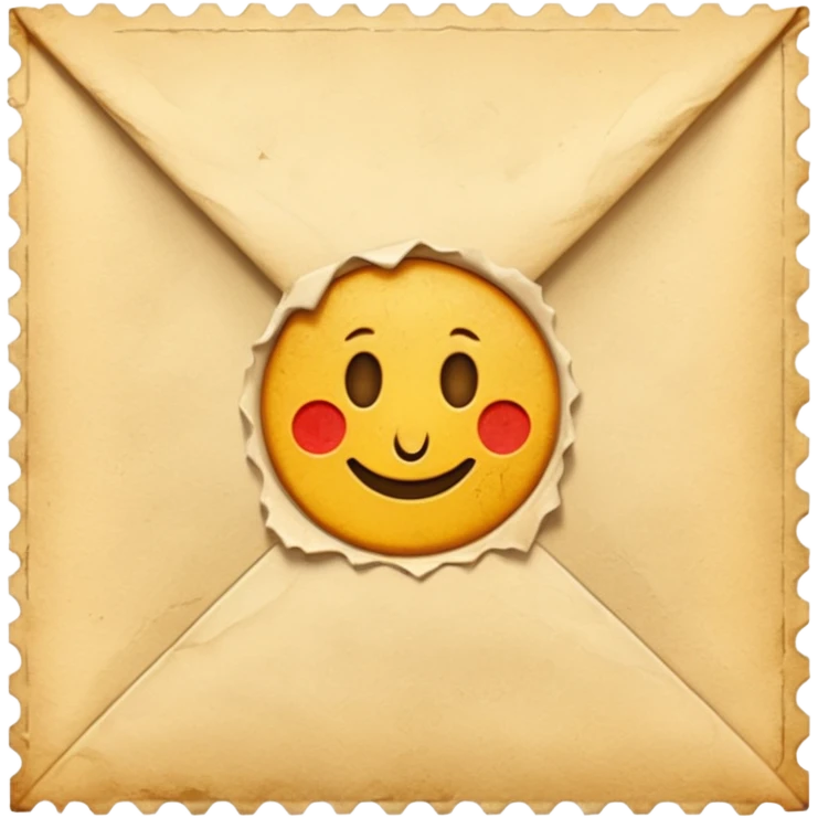 Letter with stamp on it emoji