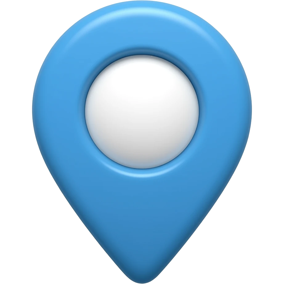 pin location blue modern minimalist emoji