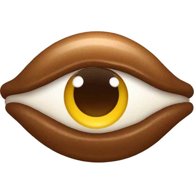 gordita pelo largo liso color miel ojos chocolates lunar cerca de la boca lado superior derecho piel trigueña emoji