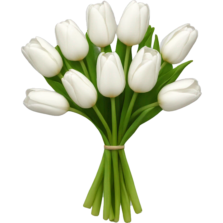 white tulip bouquet  emoji