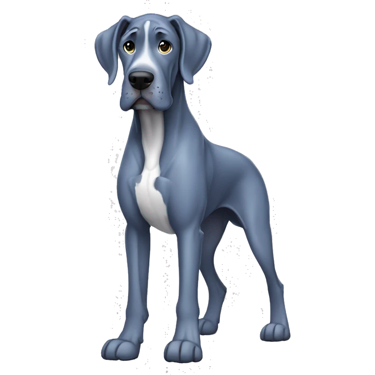 Blue great dane full body emoji