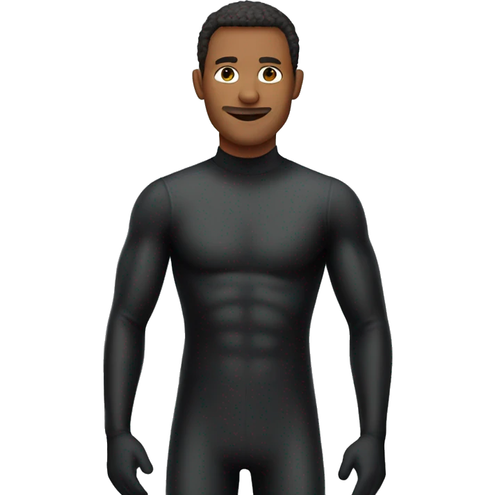 A male in a lycra catsuit emoji