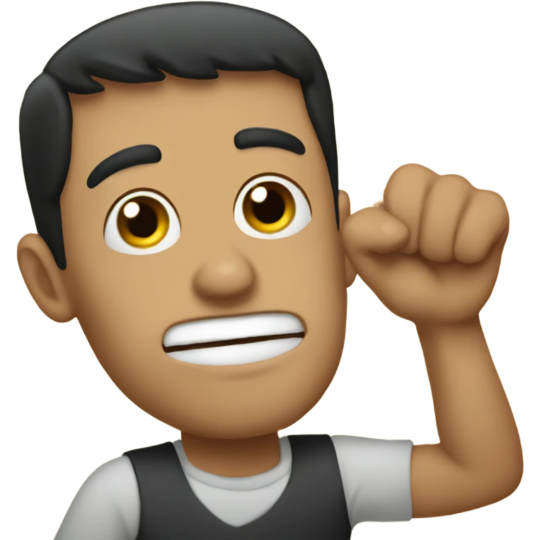 Perdón holding up Ws emoji