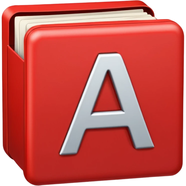 letter a in red box emoji
