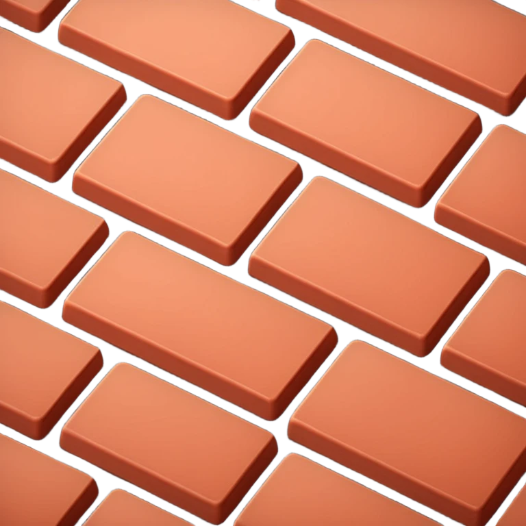 three 3d bricks emoji