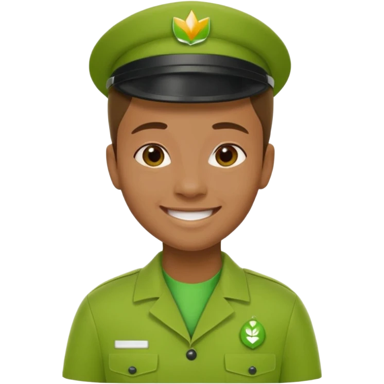 asda supermarket collegue in green uniform emoji