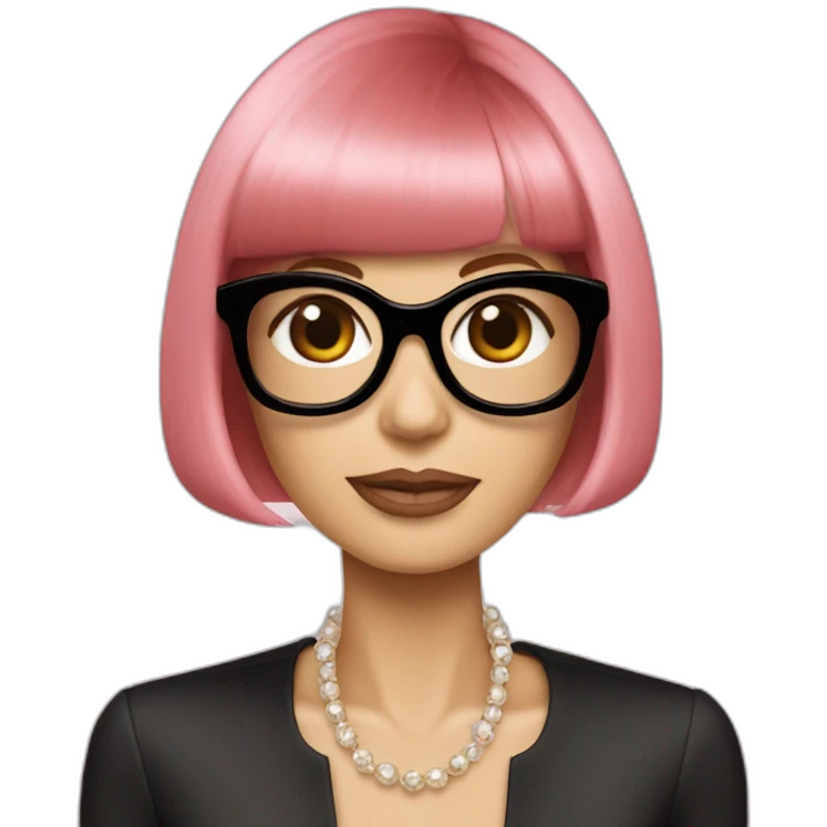 anna wintour pink hair emoji