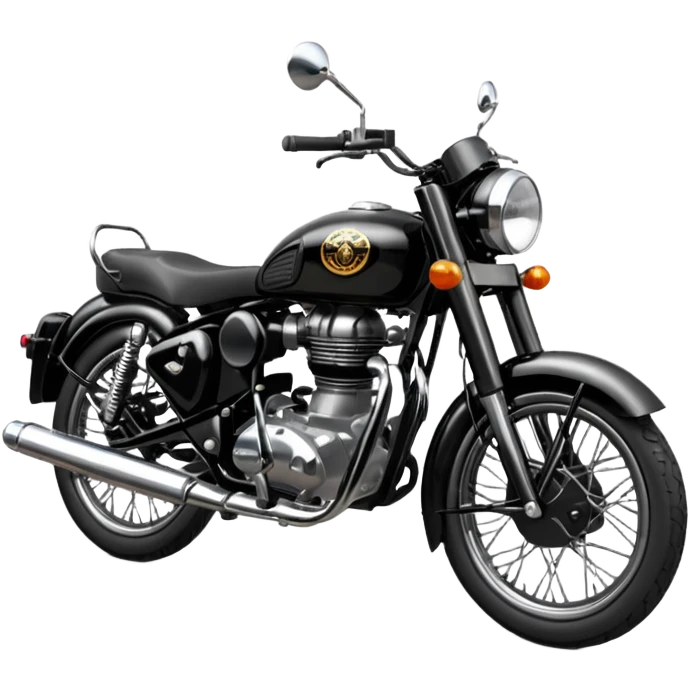 Black royal Enfield emoji