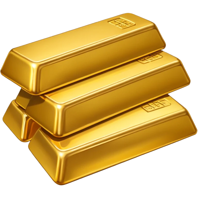 several gold bars, realistic lighting, no text or engravings, smooth surface emoji