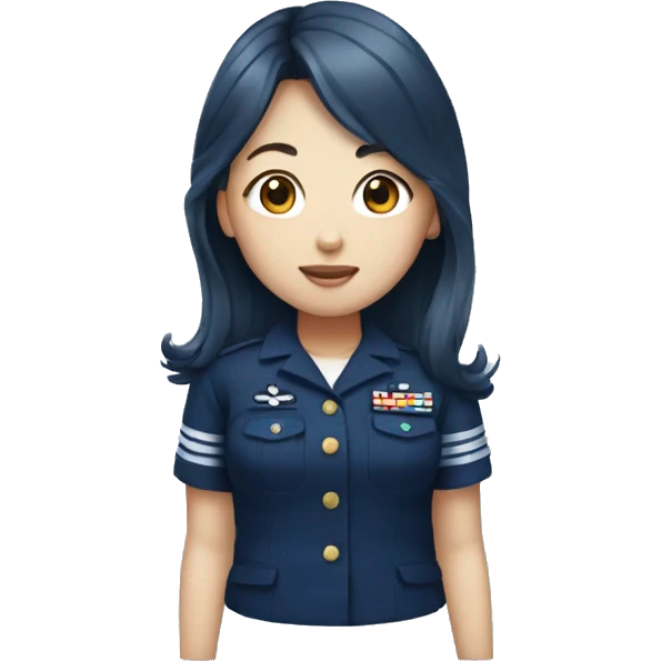 navy blue korean girl emoji