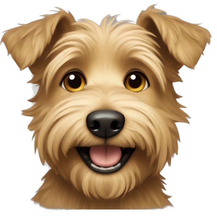 light brown scruffy terrier smiling emoji