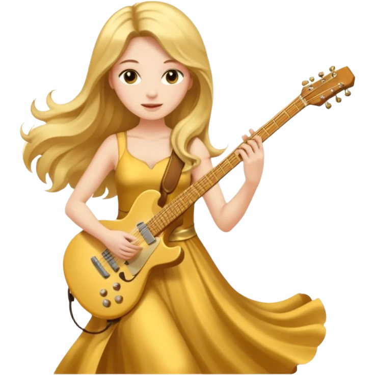 golden female guitarist emoji