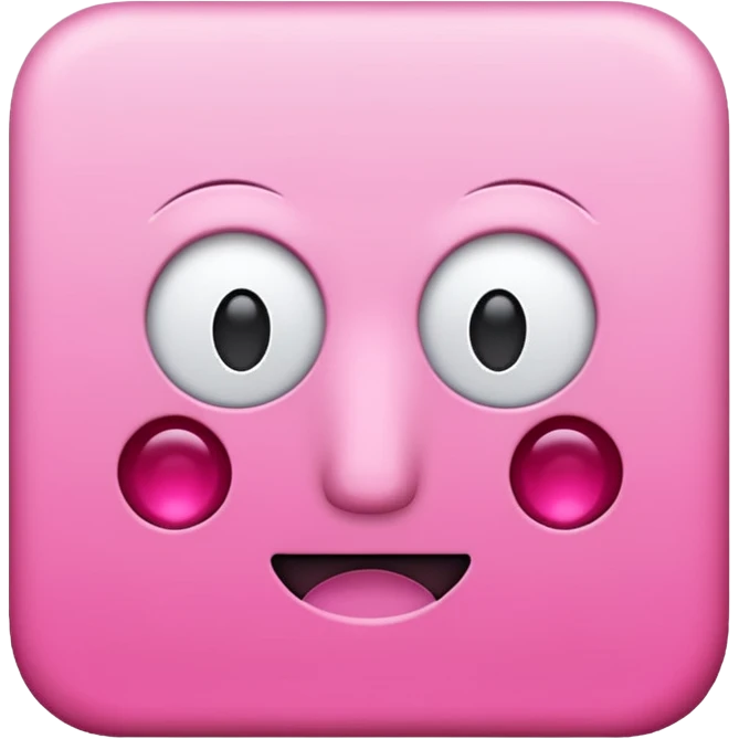 simple pink square paper no face on it emoji