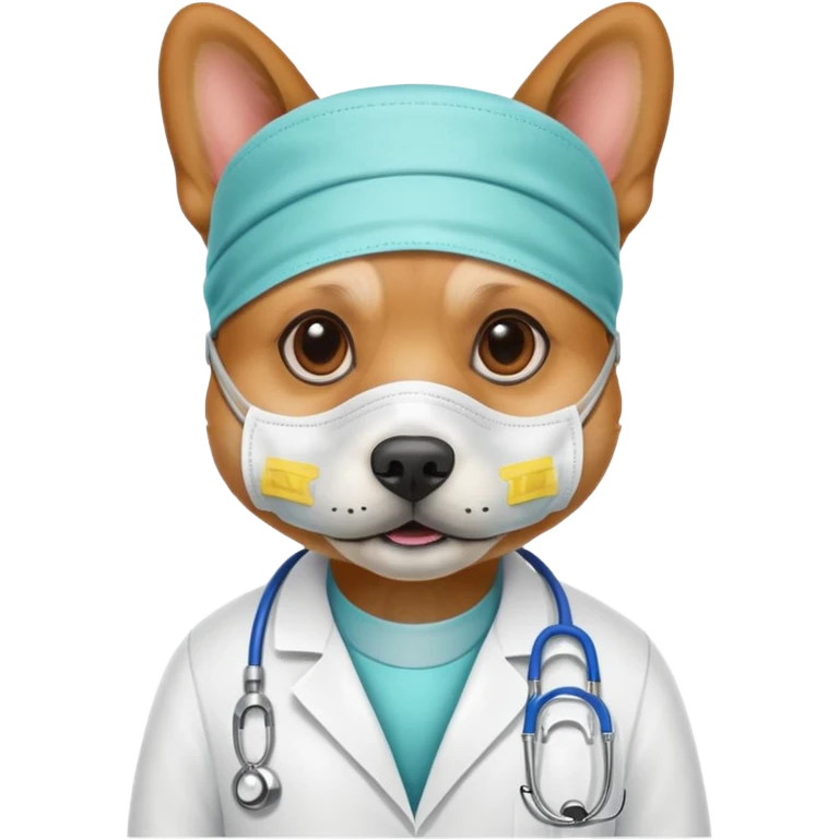 doctor dog Wearing Medical Mask emoji