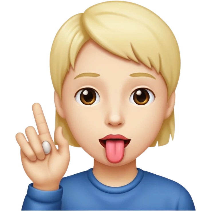 Tongue with hand to the side emoji
