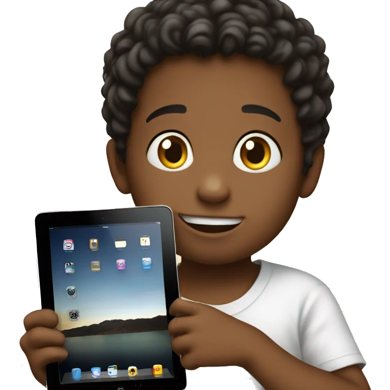 iPad kid emoji