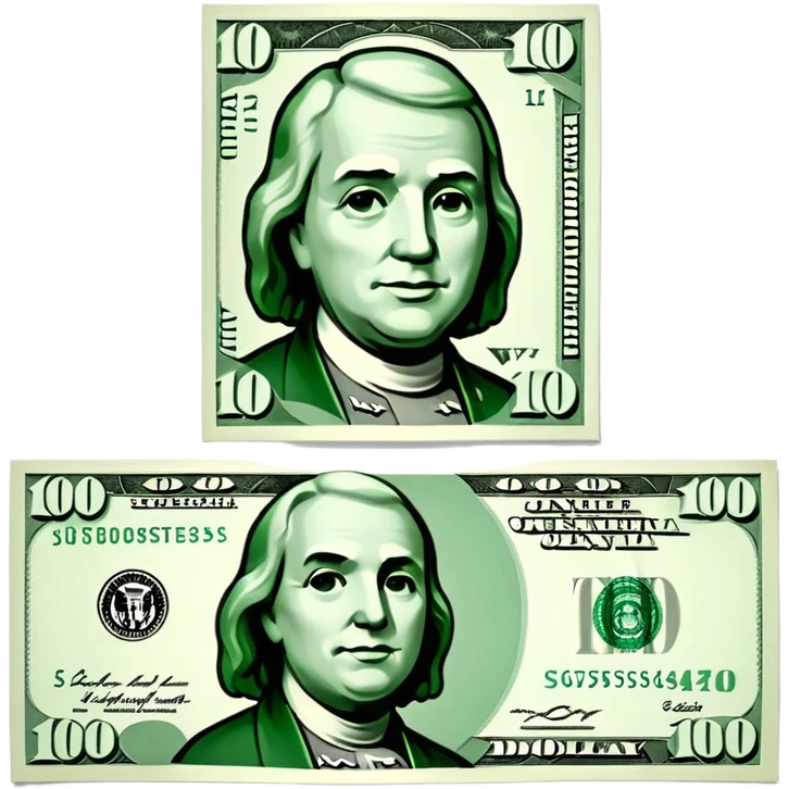 quiero un billete de 100 dolares emoji
