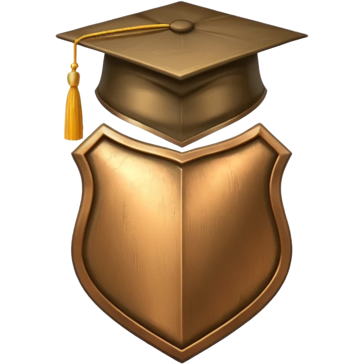 Shield with Graduation Cap emoji