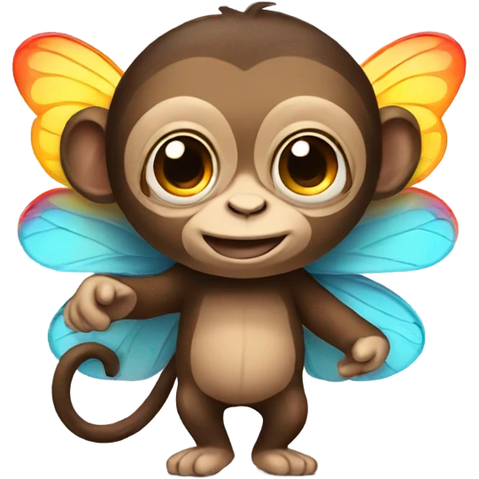 Monkey with butterfly wings emoji