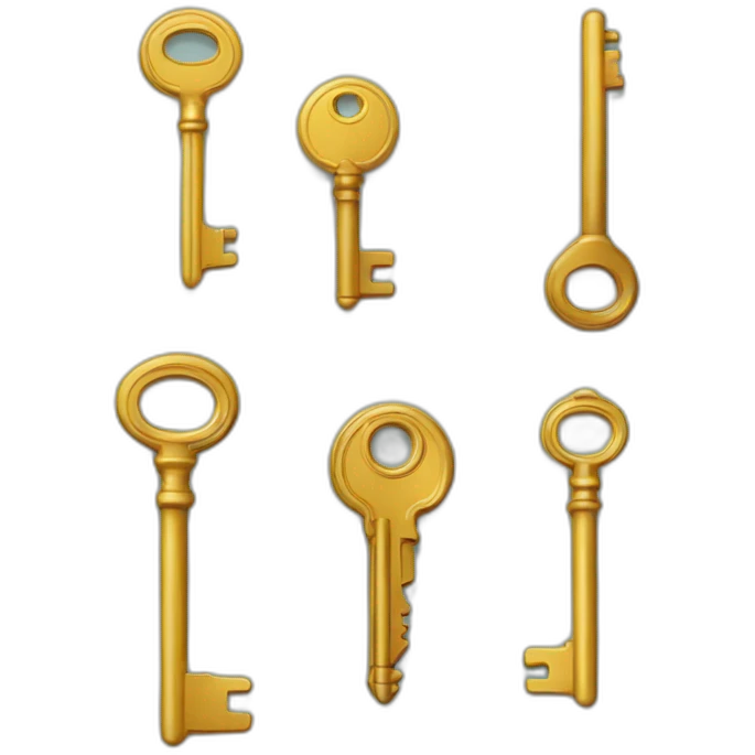 bunch of retro keys emoji