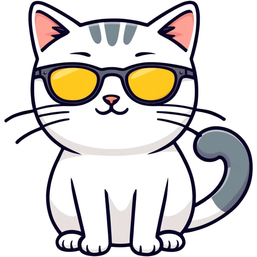 Cat with sunglasses emoji
