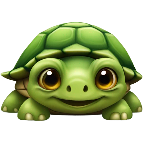 Turtle giving a side eye emoji