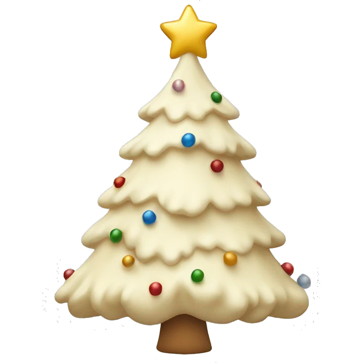 Cream colored Christmas tree emoji