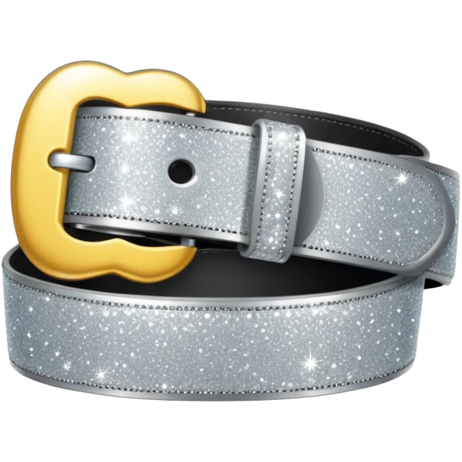 Silver glittery belt emoji