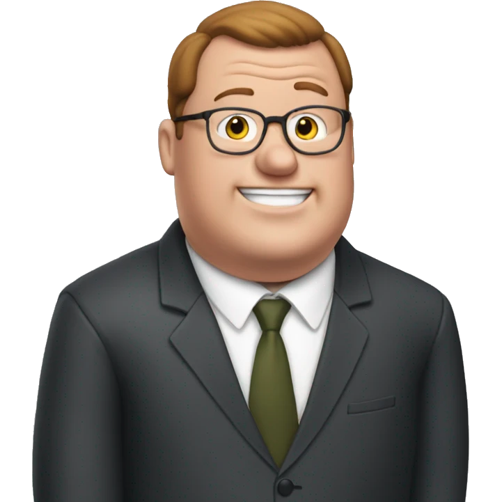 Peter Griffin wearing a suit emoji