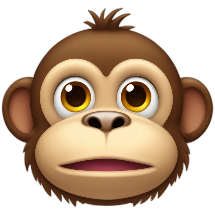 monkey head wearing a small birthday hat emoji