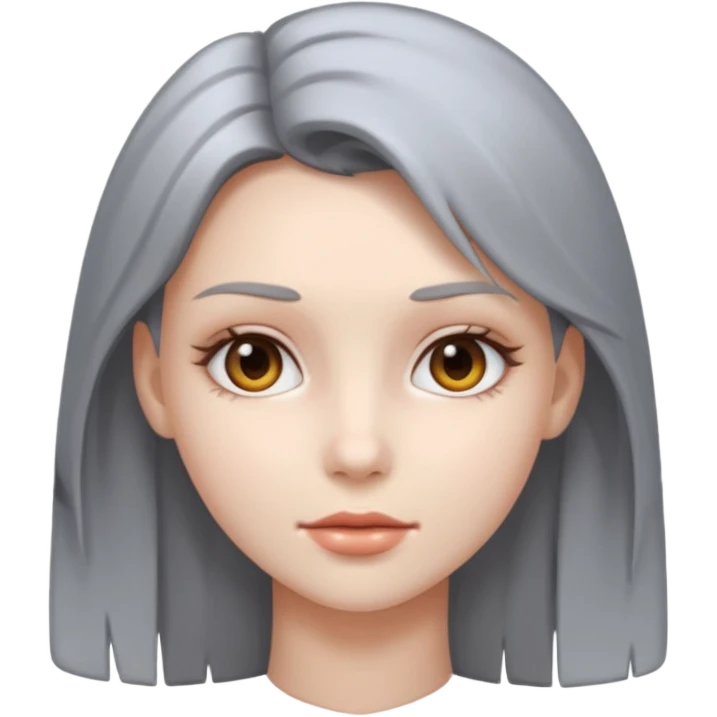 gray metal skin colored girl emoji