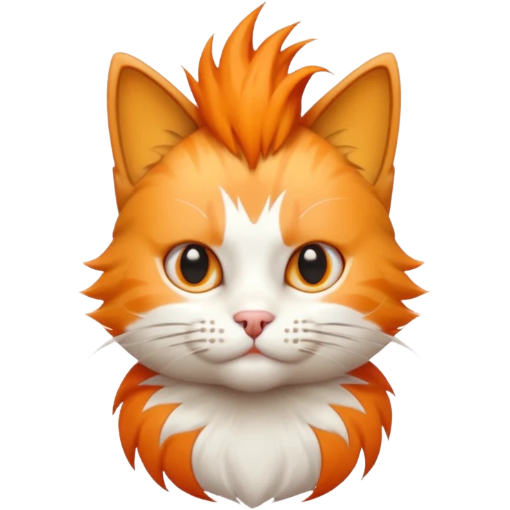 cat with a mohawk hairstyle emoji
