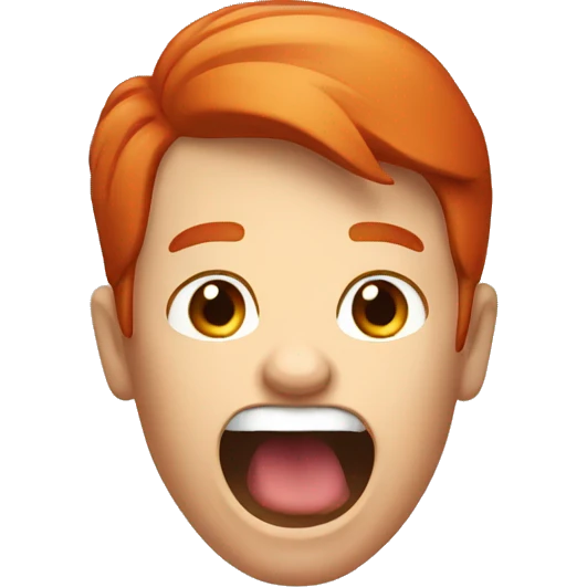 Red head yelling emoji