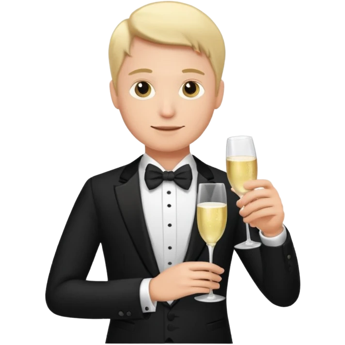 man with Champagne emoji