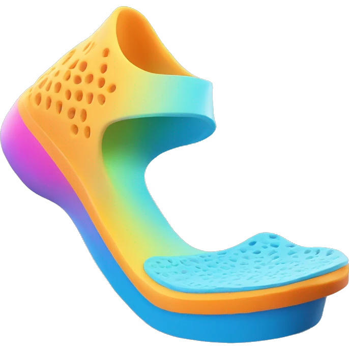 colorful 3dprinted orthotics emoji
