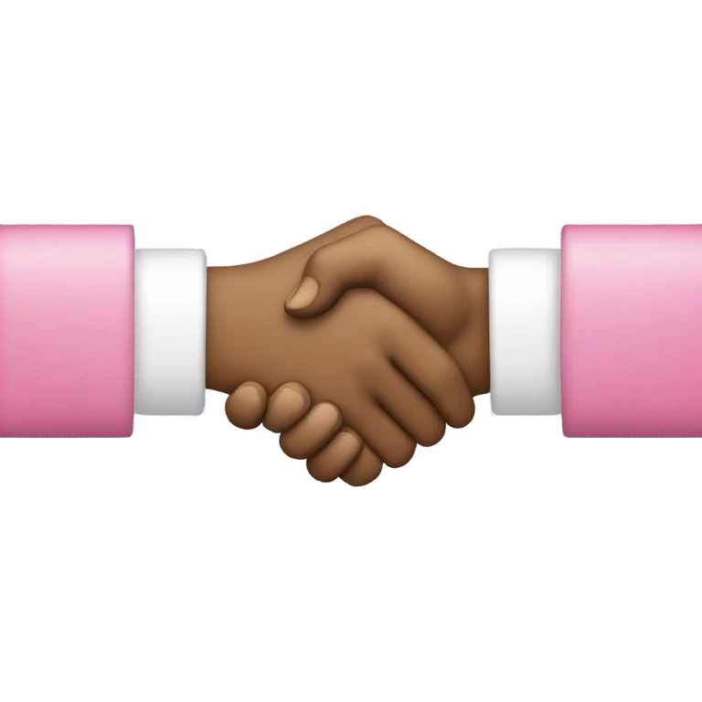 Handshake with pink sleevs emoji